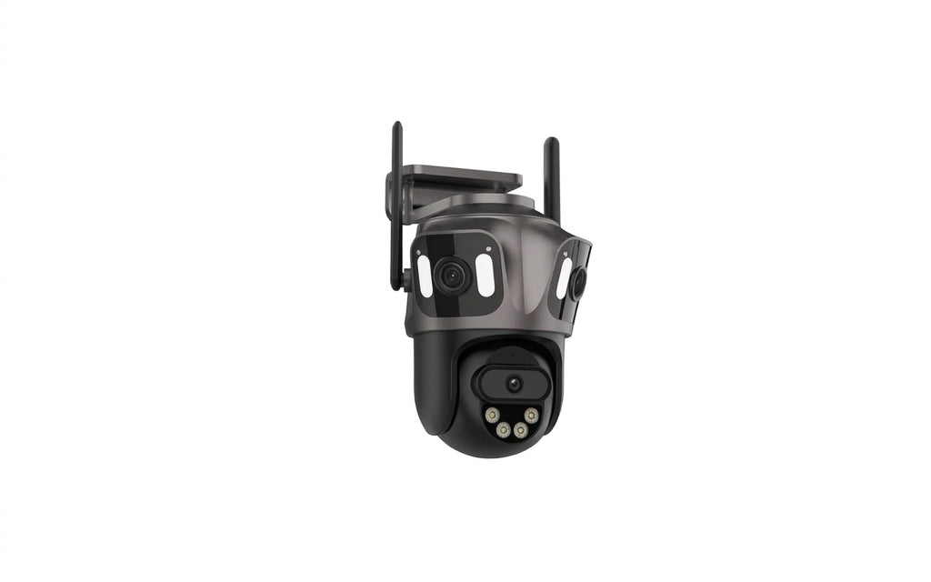 Caméra IP WIFI à trois objectifs et trois écrans, caméra extérieure, suivi automatique, surveillance intelligente, vision nocturne, sécurité, iCsee