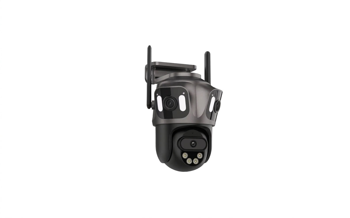 Caméra IP WIFI à trois objectifs et trois écrans, caméra extérieure, suivi automatique, surveillance intelligente, vision nocturne, sécurité, iCsee