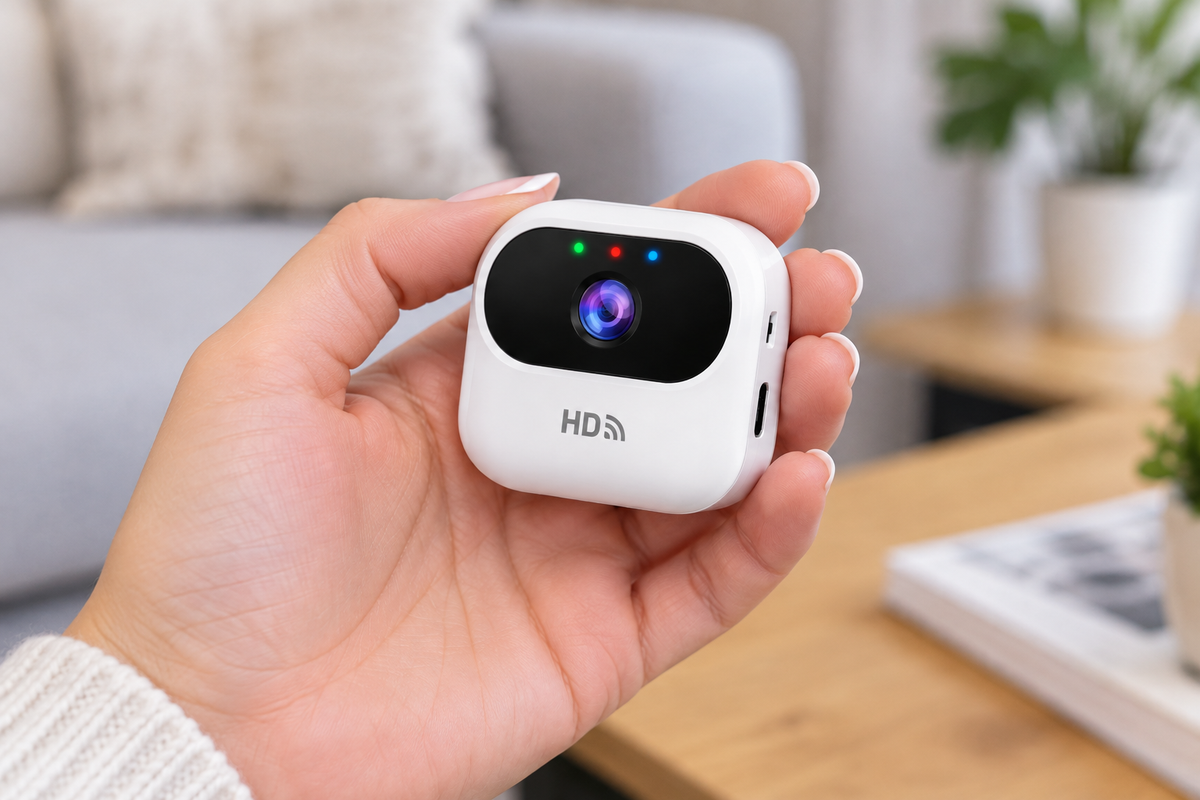 Mini Caméra de Surveillance Ourlife A800 1080P WiFi – Suivi de Mouvement et Vision Intelligente