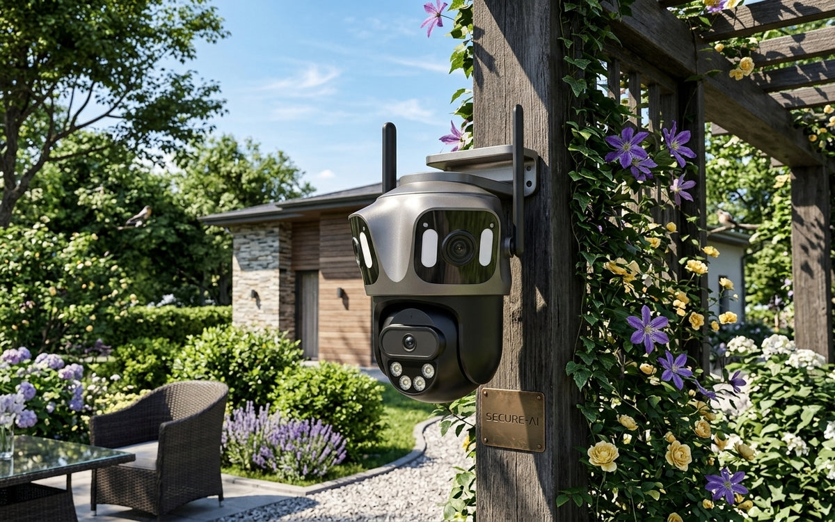 Caméra IP WIFI à trois objectifs et trois écrans, caméra extérieure, suivi automatique, surveillance intelligente, vision nocturne, sécurité, iCsee