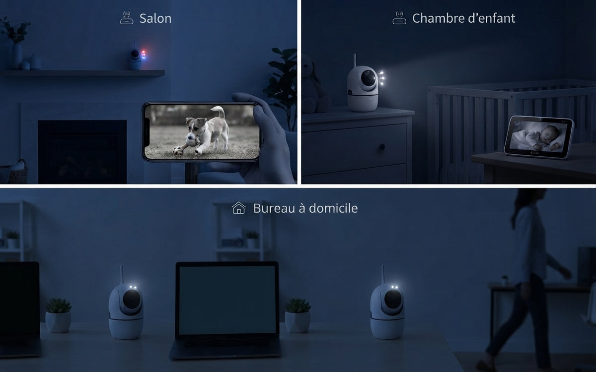 Pack 4 Caméras WiFi – Vision Nocturne, Détection & Audio 2 Voies