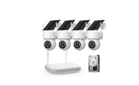 Kit 4 Caméras Solaires WiFi – Détection PIR, PTZ & Base iCSee