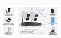 Kit Caméras H.VIEW 5MP WiFi – NVR 4 Canaux, Audio & Surveillance Extérieure