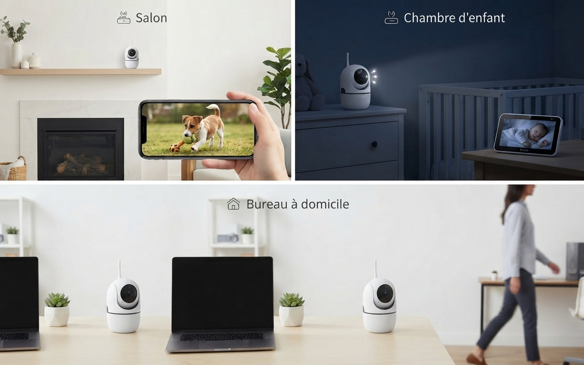 Pack 4 Caméras WiFi – Vision Nocturne, Détection & Audio 2 Voies
