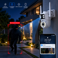 Caméra PTZ Extérieure WiFi 8MP 4K – IA, Suivi Automatique, Vision Nocturne, iCSee Autres variantes :