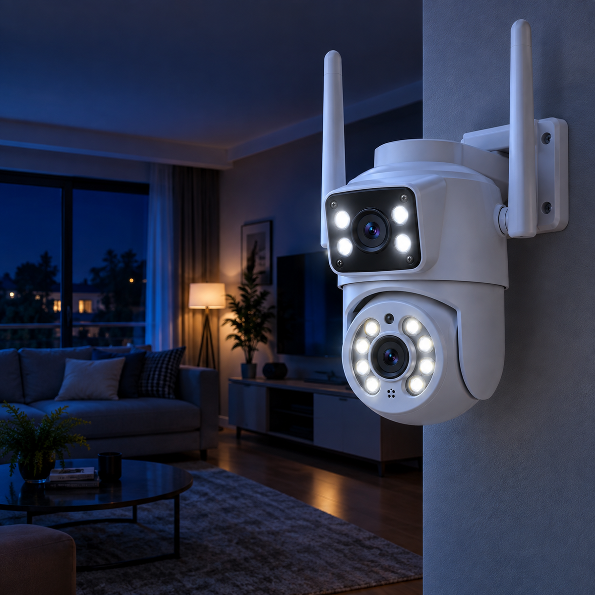 Caméra PTZ Extérieure WiFi 8MP 4K – IA, Suivi Automatique, Vision Nocturne, iCSee Autres variantes :